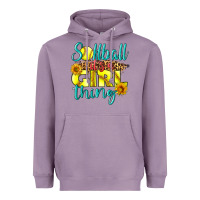 Lavender softball it's a girl thing Heavyweight Hoodie - LillyAllenDesigns