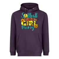 Plum softball it's a girl thing Heavyweight Hoodie - LillyAllenDesigns