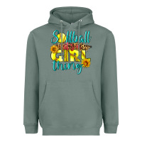 Sage softball it's a girl thing Heavyweight Hoodie - LillyAllenDesigns