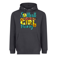 Smoke softball it's a girl thing Heavyweight Hoodie - LillyAllenDesigns
