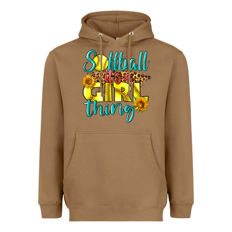 Softball It's A Girl Thing Heavyweight Hoodie by LillyAllenDesigns | Teevron