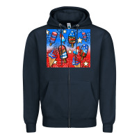 American Popsicle And Stars Zipper Hoodie | Teevron