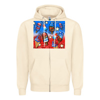 Sandshell american popsicle and stars Zipper Hoodie - AdoDesignShop
