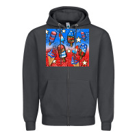 Smoke american popsicle and stars Zipper Hoodie - AdoDesignShop