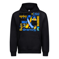 Black down syndrome awareness typography Urban Hoodie - Artiststas