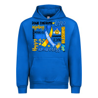Cobalt down syndrome awareness typography Urban Hoodie - Artiststas