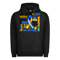 Pigment Black down syndrome awareness typography Urban Hoodie - Artiststas
