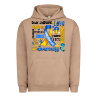Pigment Burro down syndrome awareness typography Urban Hoodie - Artiststas