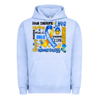Pigment Grape Ice down syndrome awareness typography Urban Hoodie - Artiststas