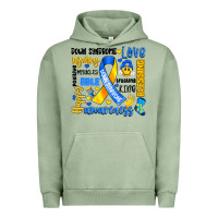 Pigment Oil Green down syndrome awareness typography Urban Hoodie - Artiststas