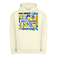 Pigment Pistachio down syndrome awareness typography Urban Hoodie - Artiststas