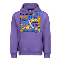 Tulip down syndrome awareness typography Urban Hoodie - Artiststas