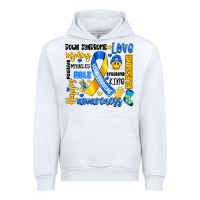 White down syndrome awareness typography Urban Hoodie - Artiststas