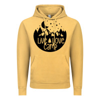 Vintage Mustard Live Love Camp Vintage Hoodie - Unal Design