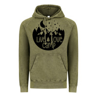 Vintage Olive Live Love Camp Vintage Hoodie - Unal Design