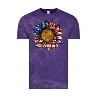 Cloud Purple 4th of july sunflower Vintage Tee - texasbilliewilder