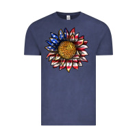 Vintage Denim 4th of july sunflower Vintage Tee - texasbilliewilder