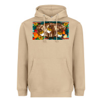 Mushroom western cow cockerel chick  serape leopard sunflowers license plate te Heavyweight Hoodie - BarkalooDesign