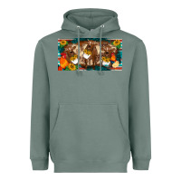 Sage western cow cockerel chick  serape leopard sunflowers license plate te Heavyweight Hoodie - BarkalooDesign