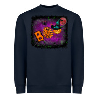 Navy Boo Halloween Heavyweight Sweatshirt - RanaPortraitStore