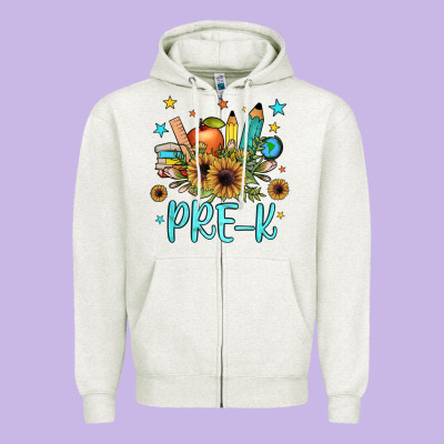Pre K Zipper Hoodie Designed By Jahusdesignshop