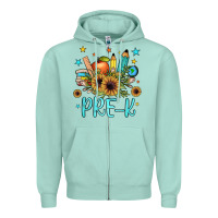 Seafoam pre k Zipper Hoodie - JahusDesignShop