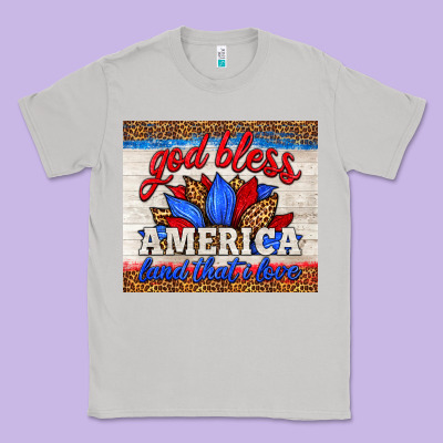 God Bless America Land That I Love Classic Tee Designed By Hra Design Shop