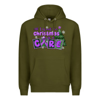 Army Green all i want for christmas is a cure pancreatic canc Premium Hoodie - MaliasSmallBusiness