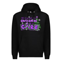 Black all i want for christmas is a cure pancreatic canc Premium Hoodie - MaliasSmallBusiness