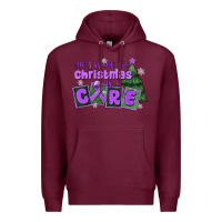 Burgundy all i want for christmas is a cure pancreatic canc Premium Hoodie - MaliasSmallBusiness