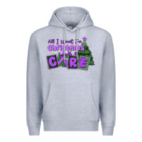 Heather Grey all i want for christmas is a cure pancreatic canc Premium Hoodie - MaliasSmallBusiness