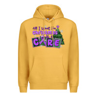 Mustard all i want for christmas is a cure pancreatic canc Premium Hoodie - MaliasSmallBusiness