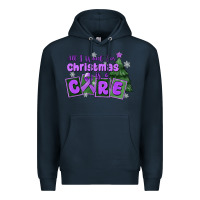 Navy all i want for christmas is a cure pancreatic canc Premium Hoodie - MaliasSmallBusiness