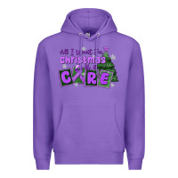 Purple all i want for christmas is a cure pancreatic canc Premium Hoodie - MaliasSmallBusiness