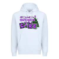 White all i want for christmas is a cure pancreatic canc Premium Hoodie - MaliasSmallBusiness