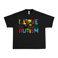 Black i love someone with autism Urban Heavy Tee - Zillion Design Studio