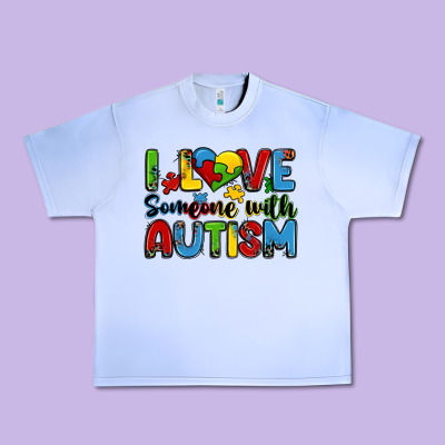 I Love Someone With Autism Urban Heavy Tee Designed By Zillion Design Studio