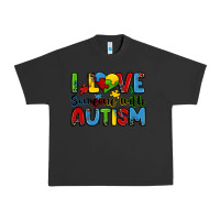 Pigment Black i love someone with autism Urban Heavy Tee - Zillion Design Studio