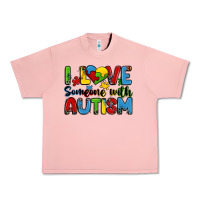 Salmon i love someone with autism Urban Heavy Tee - Zillion Design Studio
