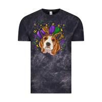 Cloud Black mardi gras beagle Vintage Tee - RanaPortraitStore