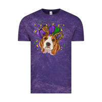 Cloud Purple mardi gras beagle Vintage Tee - RanaPortraitStore