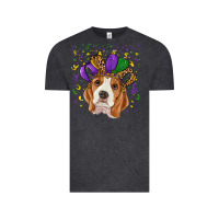 Vintage Black mardi gras beagle Vintage Tee - RanaPortraitStore