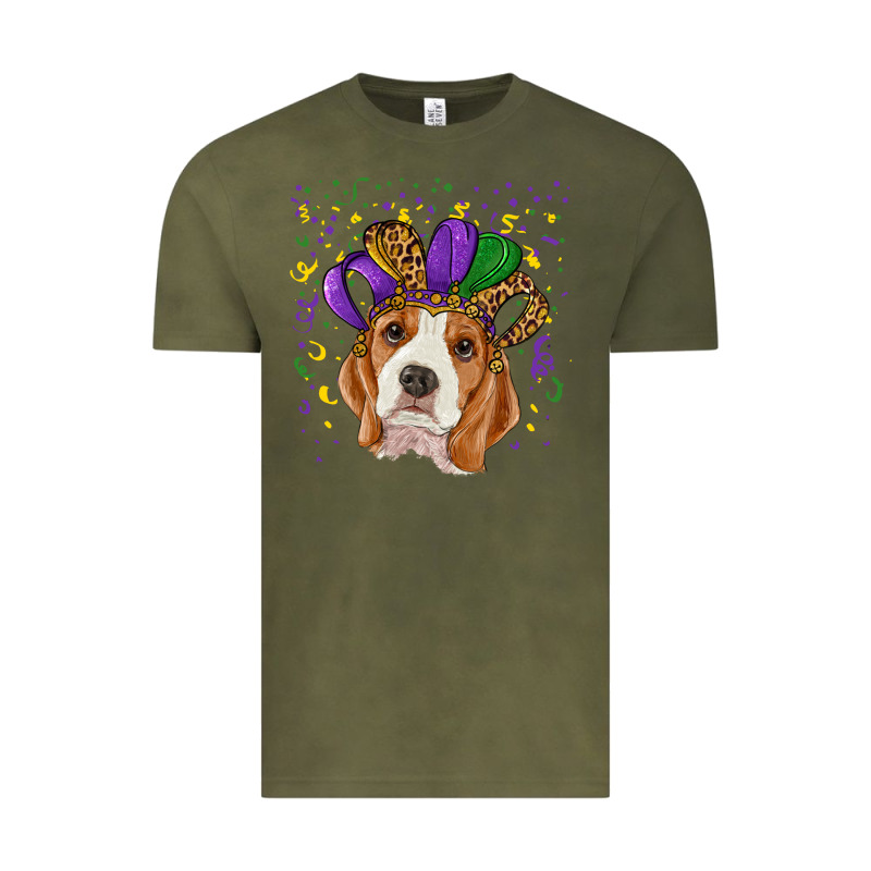 Mardi Gras Beagle Vintage Tee by RanaPortraitStore | Teevron
