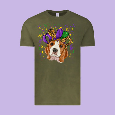 Vintage Tee mardi gras beagle