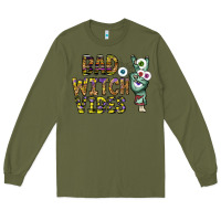 Army Green bad witch vibes Long Sleeve Tee - CowhideDigitalArt
