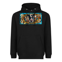 Western Cow Turquoise’s White Flowers License Plate Template Heavyweight Hoodie | Teevron