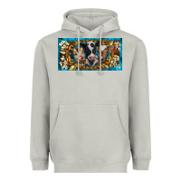 Moon Dust western cow turquoise’s white flowers license plate template Heavyweight Hoodie - BarkalooDesign