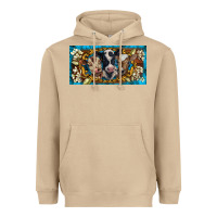 Mushroom western cow turquoise’s white flowers license plate template Heavyweight Hoodie - BarkalooDesign