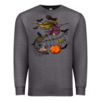 Charcoal Heather Witch Premium Sweatshirt - NancyCooperArtShop