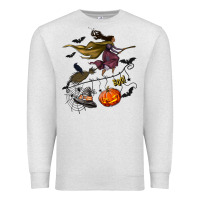Oatmeal Heather Witch Premium Sweatshirt - NancyCooperArtShop